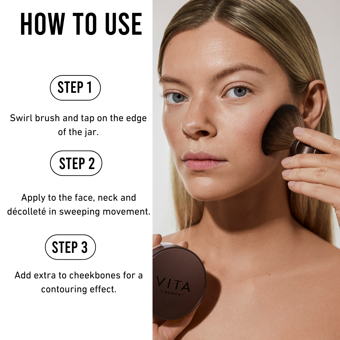 THE TRYSTAL, BRONZING MINERALS No.1 SUNLIGHT + KABUKI BRUSH